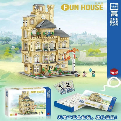 ZHEGAO MOC Building Block Set: Experts MOC Fun House MINI 01006
