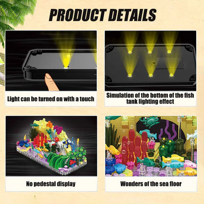 ZHEGAO MOC Building Block Set: Aquarium Fish Tank MINI DZ6101