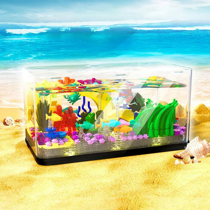 ZHEGAO MOC Building Block Set: Aquarium Fish Tank MINI DZ6101