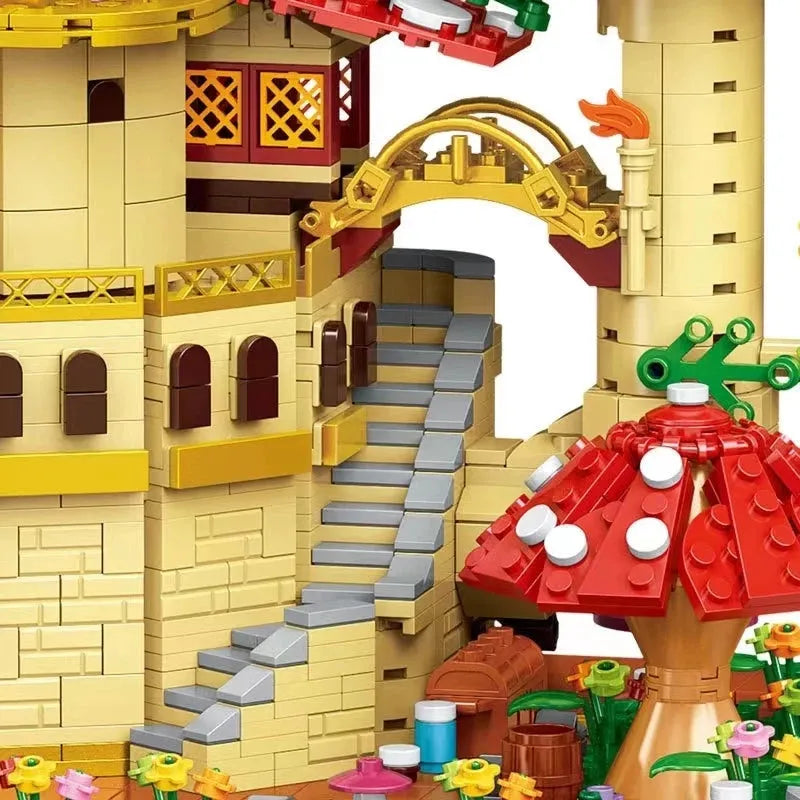 ZHEGAO MOC Building Block Set: Glossy Ganoderma Mushroom Hotel MINI, Model 01015