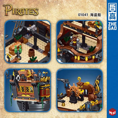 ZHEGAO MOC Building Block Set: Pirate Ship MINI 01041
