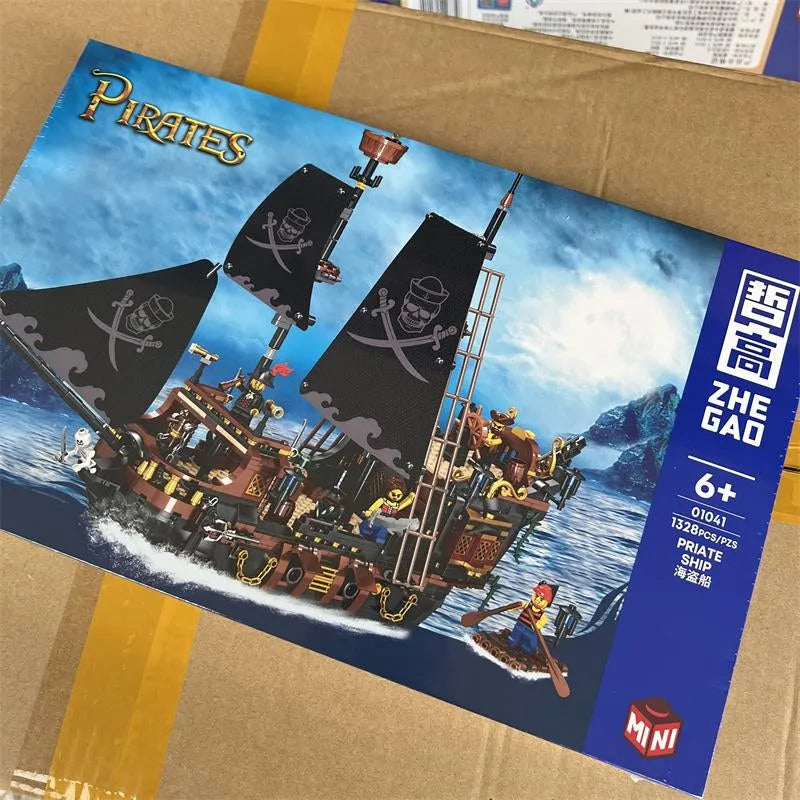 ZHEGAO MOC Building Block Set: Pirate Ship MINI 01041