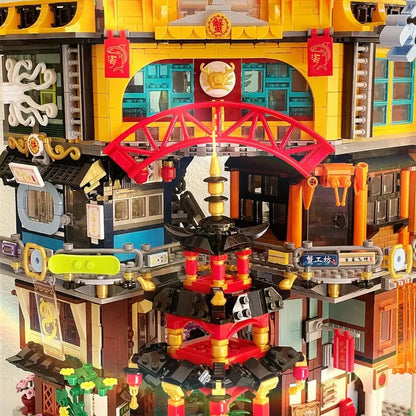 ZHEGAO MOC Building Block Set: Hong Kong City House MINI, Model 00982