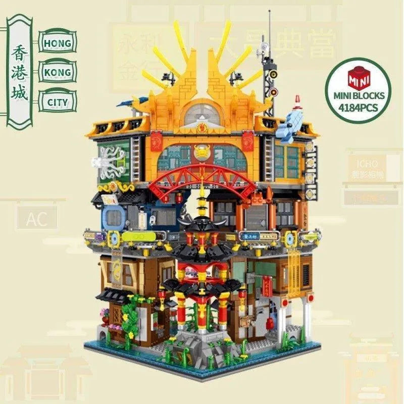 ZHEGAO MOC Building Block Set: Hong Kong City House MINI, Model 00982