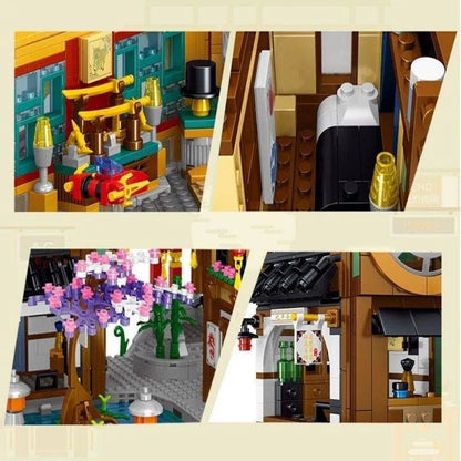 ZHEGAO MOC Building Block Set: Hong Kong City House MINI, Model 00982