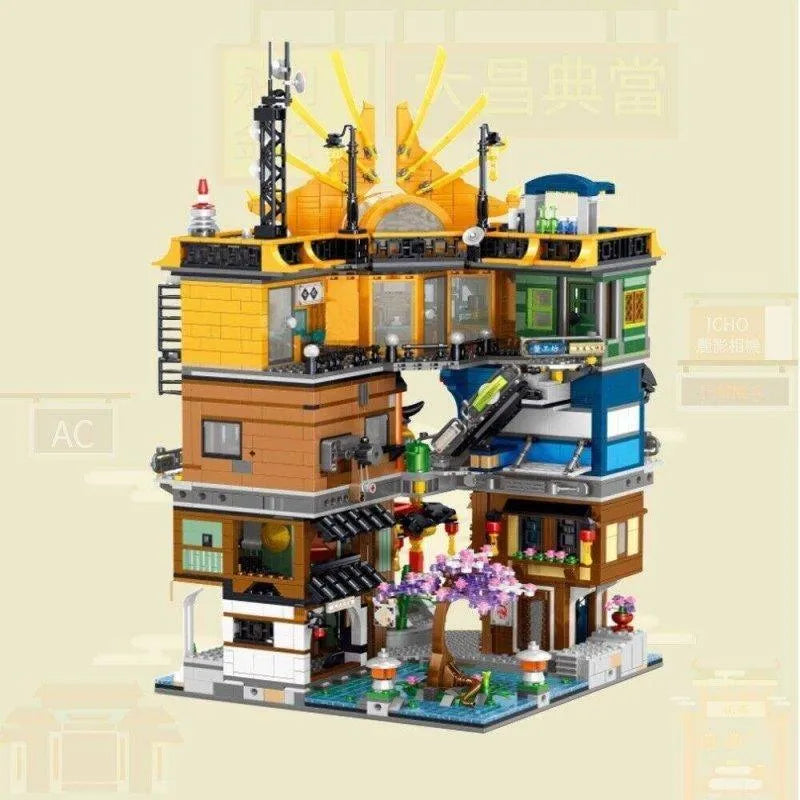 ZHEGAO MOC Building Block Set: Hong Kong City House MINI, Model 00982