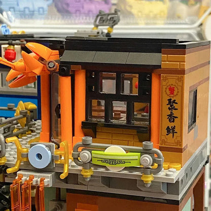 ZHEGAO MOC Building Block Set: Hong Kong City House MINI, Model 00982