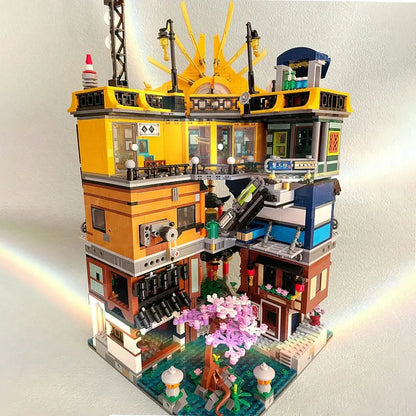 ZHEGAO MOC Building Block Set: Hong Kong City House MINI, Model 00982
