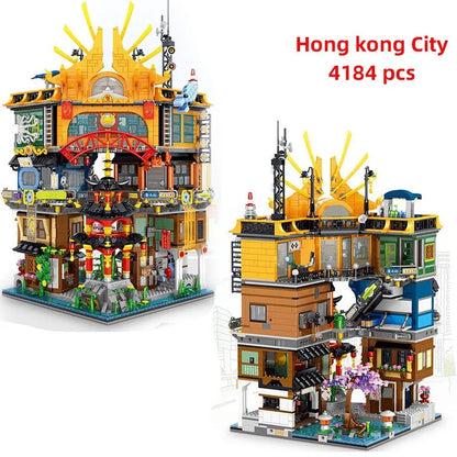 ZHEGAO MOC Building Block Set: Hong Kong City House MINI, Model 00982