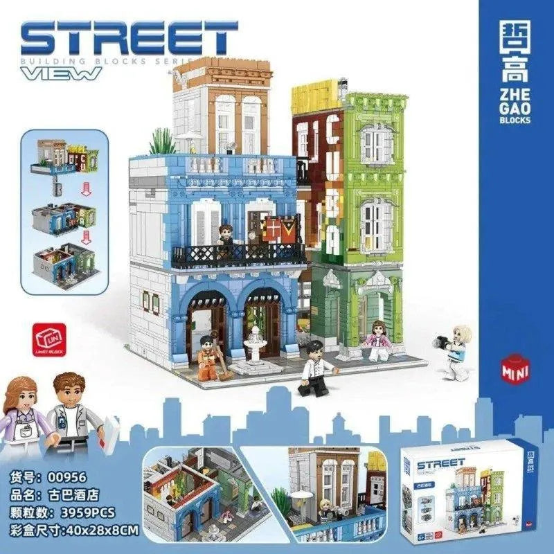 ZHEGAO MOC Building Block Set: Experts MOC City Hotel MINI Modular, Model 00956