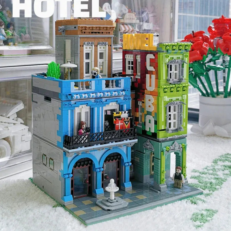 ZHEGAO MOC Building Block Set: Experts MOC City Hotel MINI Modular, Model 00956