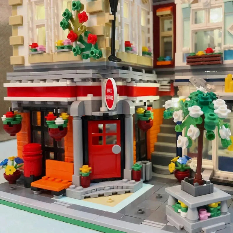 ZHEGAO MOC Building Block Set: Experts MOC City Post Office MINI Modular, Model 00958