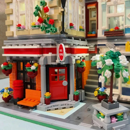 ZHEGAO MOC Building Block Set: Experts MOC City Post Office MINI Modular, Model 00958