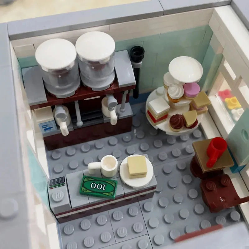 ZHEGAO MOC Building Block Set: Experts MOC City Post Office MINI Modular, Model 00958