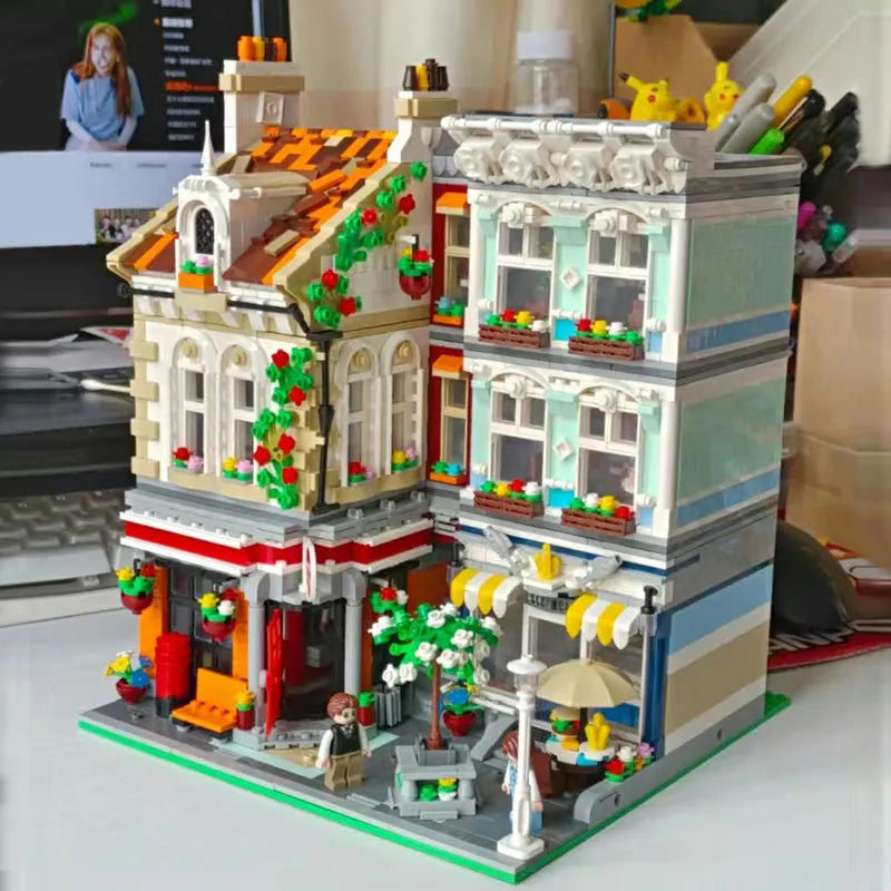 ZHEGAO MOC Building Block Set: Experts MOC City Post Office MINI Modular, Model 00958