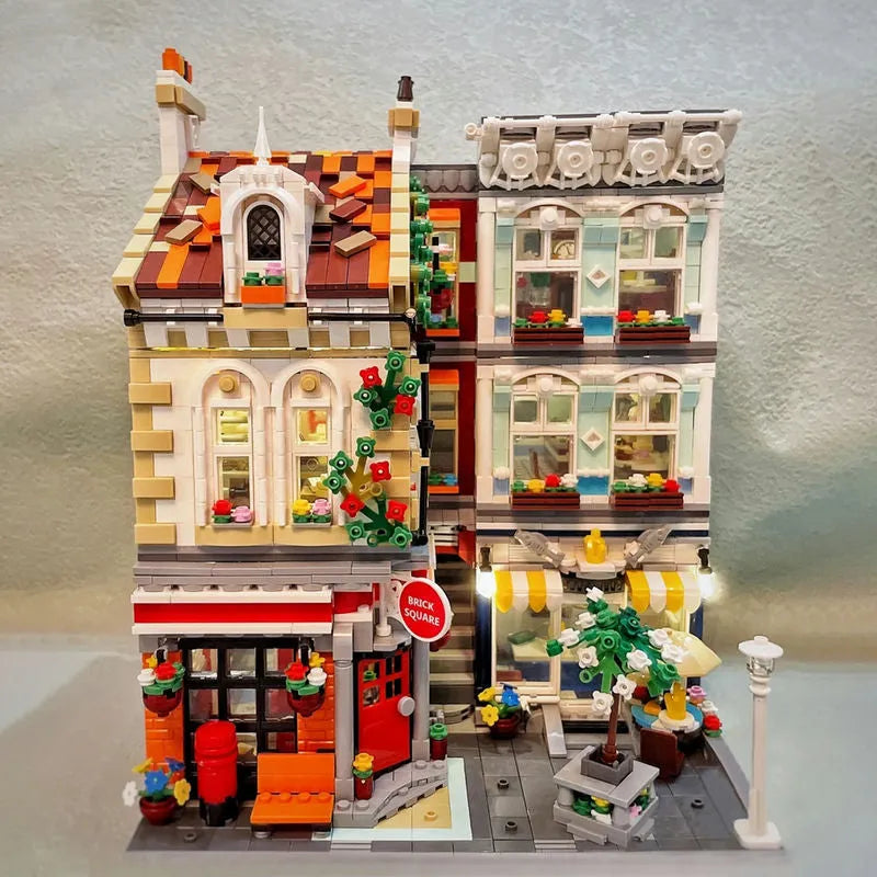 ZHEGAO MOC Building Block Set: Experts MOC City Post Office MINI Modular, Model 00958
