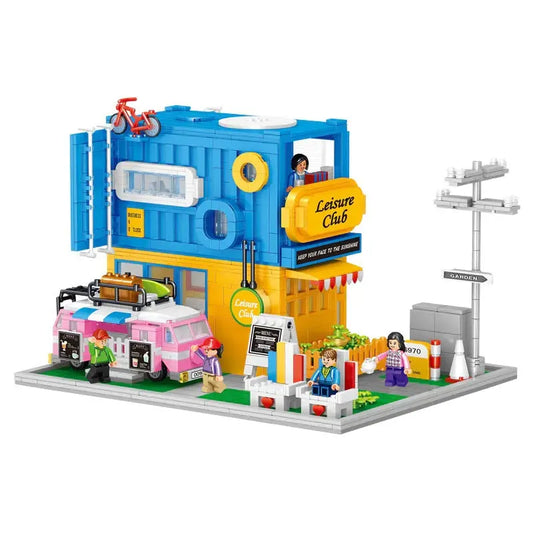 ZHEGAO MOC Building Block Set: MINI Diamond MOC Creative Leisure Club, Model M00970