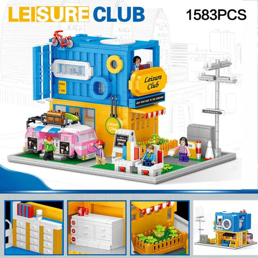 ZHEGAO MOC Building Block Set: MINI Diamond MOC Creative Leisure Club, Model M00970