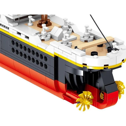 ZHEGAO MOC Building Block Set: 01010 Titanic Steam RMS Ship MINI, Model QL-01010