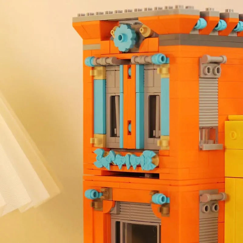 ZHEGAO MOC Building Block Set: 6020 Street City Cafe Havana Modular MINI, Model DZ6020