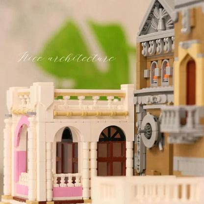 ZHEGAO MOC Building Block Set: 6021 Street City Church Of Cuba Modular MINI, Model DZ6021