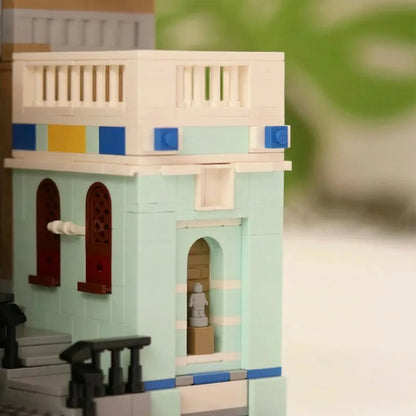 ZHEGAO MOC Building Block Set: 6021 Street City Church Of Cuba Modular MINI, Model DZ6021