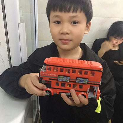 ZHEGAO MOC Building Block Set: BRT Double Deck City Tour Bus, Model QL0950