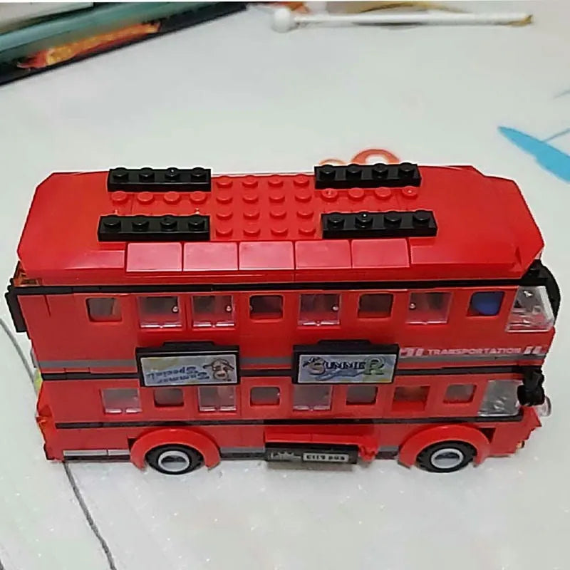 ZHEGAO MOC Building Block Set: BRT Double Deck City Tour Bus, Model QL0950