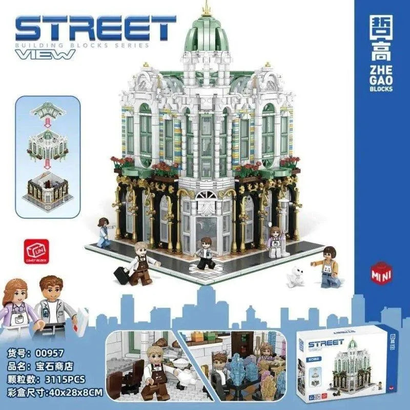 ZHEGAO MOC Building Block Set: Experts Minerals Store MINI, Model 00957