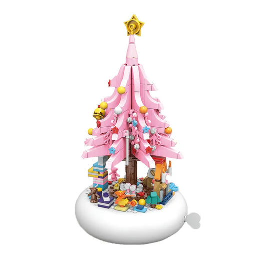 ZHEGAO MOC Building Block Set: Idea Christmas Tree Music Box Light, Model QL1023