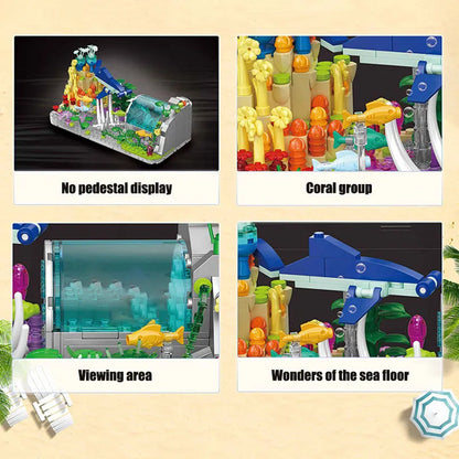 ZHEGAO MOC Building Block Set: Aquarium Fish Tank MINI DZ6102