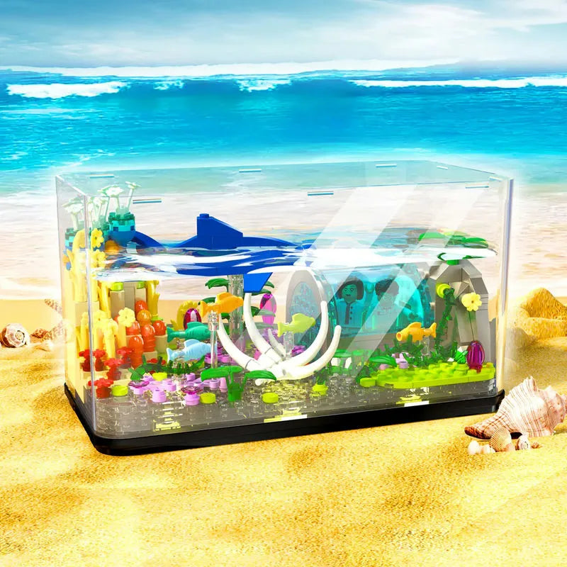 ZHEGAO MOC Building Block Set: Aquarium Fish Tank MINI DZ6102