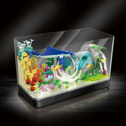 ZHEGAO MOC Building Block Set: Aquarium Fish Tank MINI DZ6102