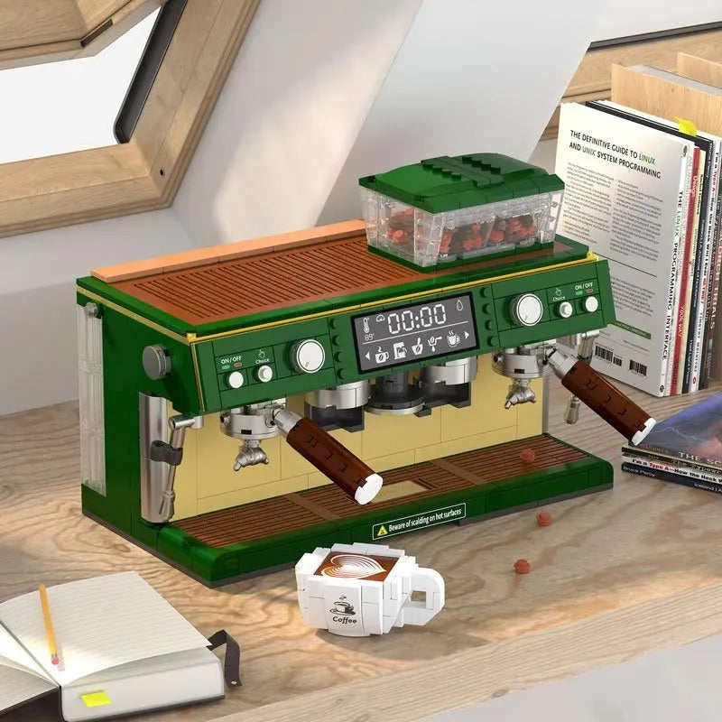 ZHEGAO MOC Building Block Set: Classic Coffee Machine MINI DZ6017, Model 6017