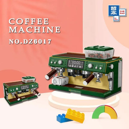 ZHEGAO MOC Building Block Set: Classic Coffee Machine MINI DZ6017, Model 6017