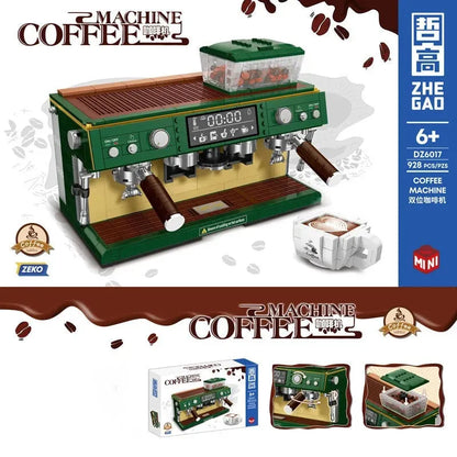 ZHEGAO MOC Building Block Set: Classic Coffee Machine MINI DZ6017, Model 6017
