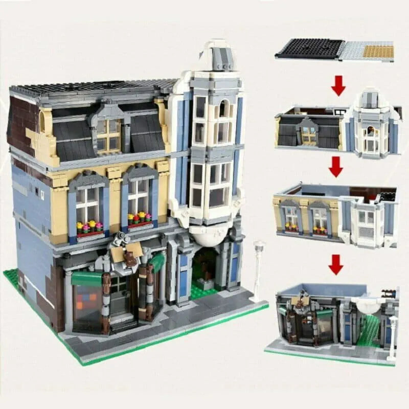ZHEGAO MOC Building Block Set: Bookstore Shop, Model QL 0925