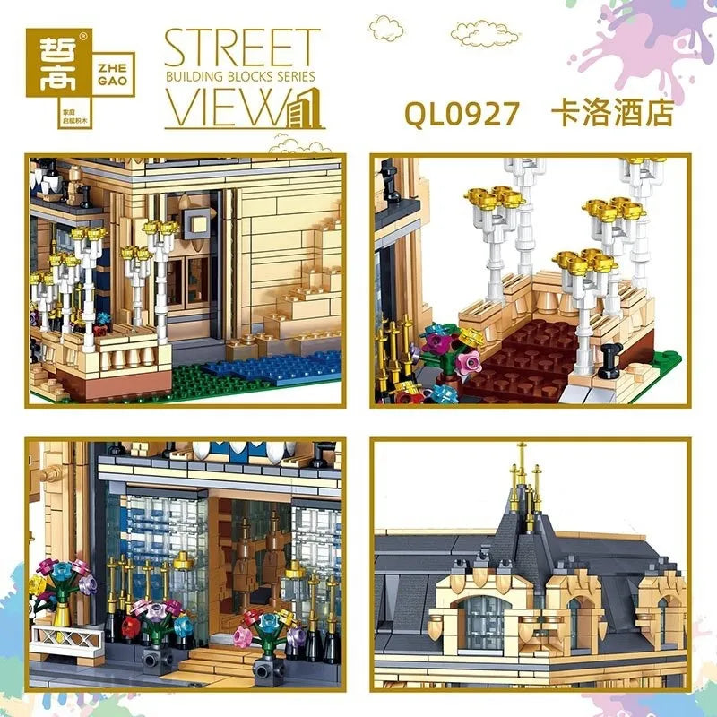 ZHEGAO MOC Building Block Set: Carlo Hotel 0927, Model QL 0927