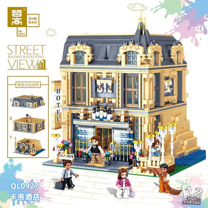 ZHEGAO MOC Building Block Set: Carlo Hotel 0927, Model QL 0927
