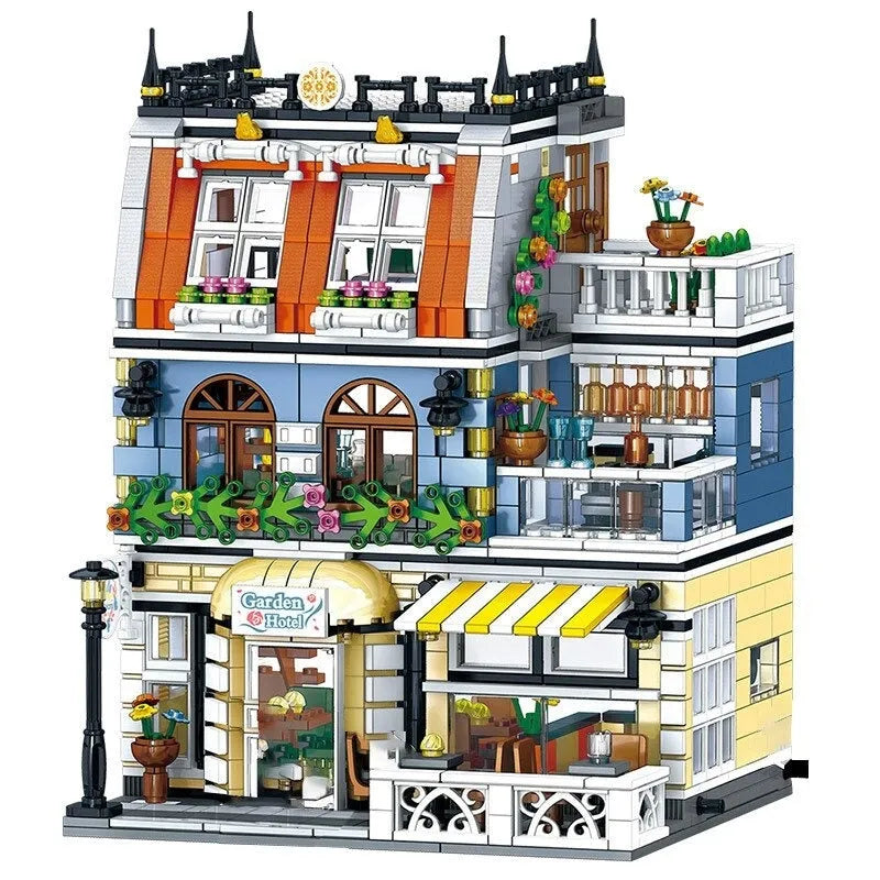 ZHEGAO MOC Building Block Set: Garden Hotel 0940, Model QL 0940