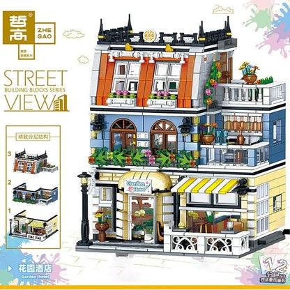 ZHEGAO MOC Building Block Set: Garden Hotel 0940, Model QL 0940
