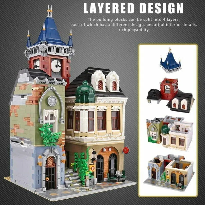 ZHEGAO MOC Building Block Set: Old Town Pub 0924, Model QL 0924