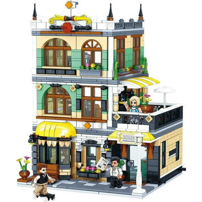 ZHEGAO MOC Building Block Set: Rome Restaurant, Model QL 0936