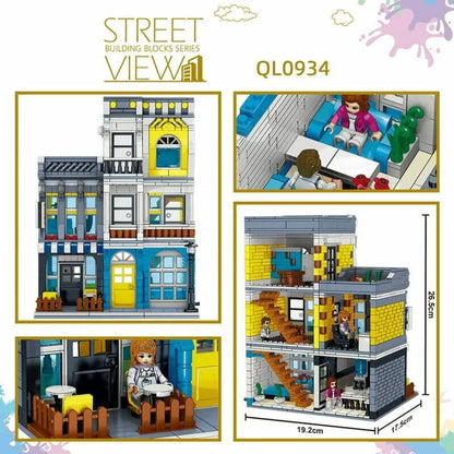 ZHEGAO MOC Building Block Set: Summer Coffee Shop, Model QL 0934