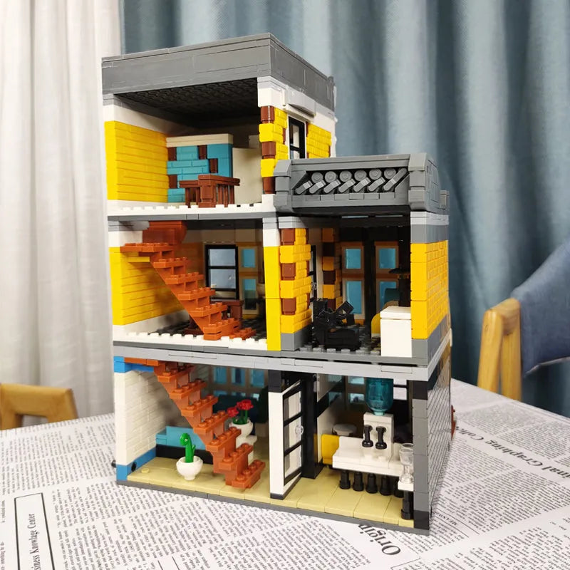 ZHEGAO MOC Building Block Set: Summer Coffee Shop, Model QL 0934