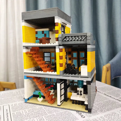 ZHEGAO MOC Building Block Set: Summer Coffee Shop, Model QL 0934