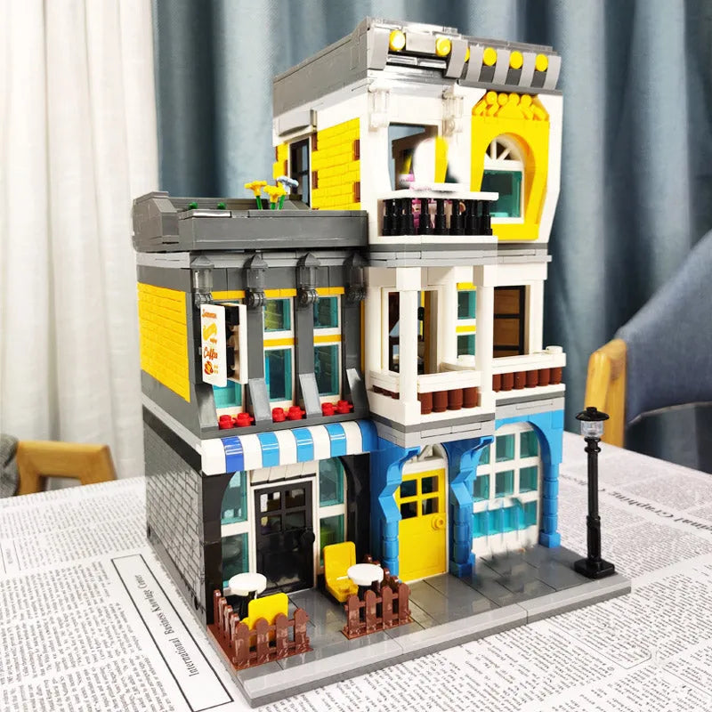 ZHEGAO MOC Building Block Set: Summer Coffee Shop, Model QL 0934