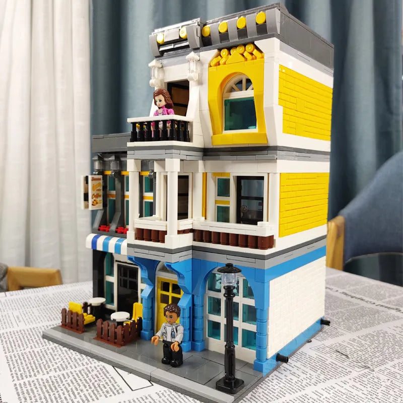 ZHEGAO MOC Building Block Set: Summer Coffee Shop, Model QL 0934