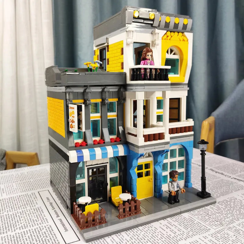 ZHEGAO MOC Building Block Set: Summer Coffee Shop, Model QL 0934