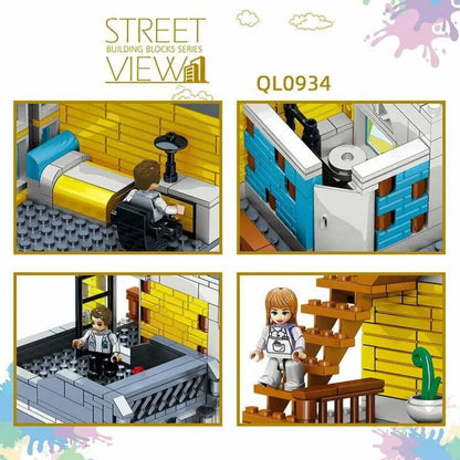 ZHEGAO MOC Building Block Set: Summer Coffee Shop, Model QL 0934